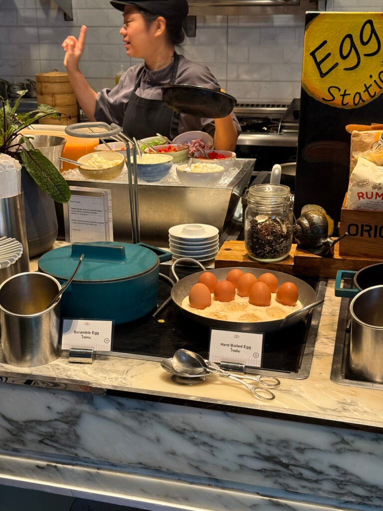 Sofitel Bangkok Breakfast Buffet Egg Station Boiled Eggs